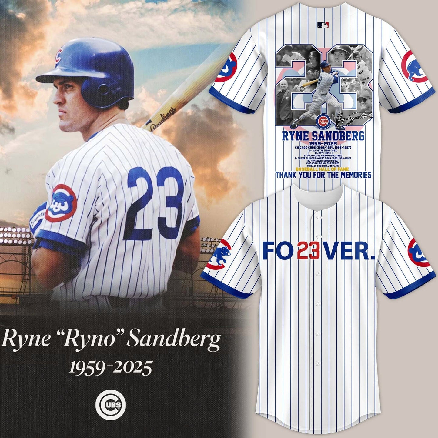 CHC 'Ryne Sandberg Tribute' Vapor Premier Limited Jersey V5 - Printed