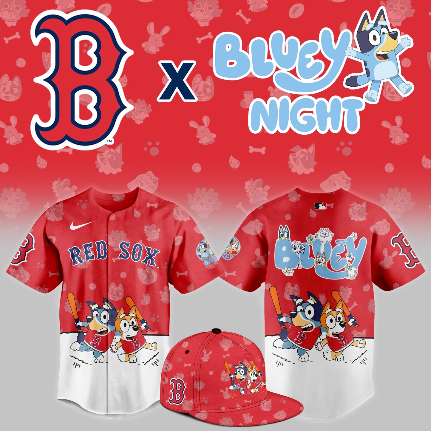 Boston Red Sox 2025 Bluey Night Limited Jersey