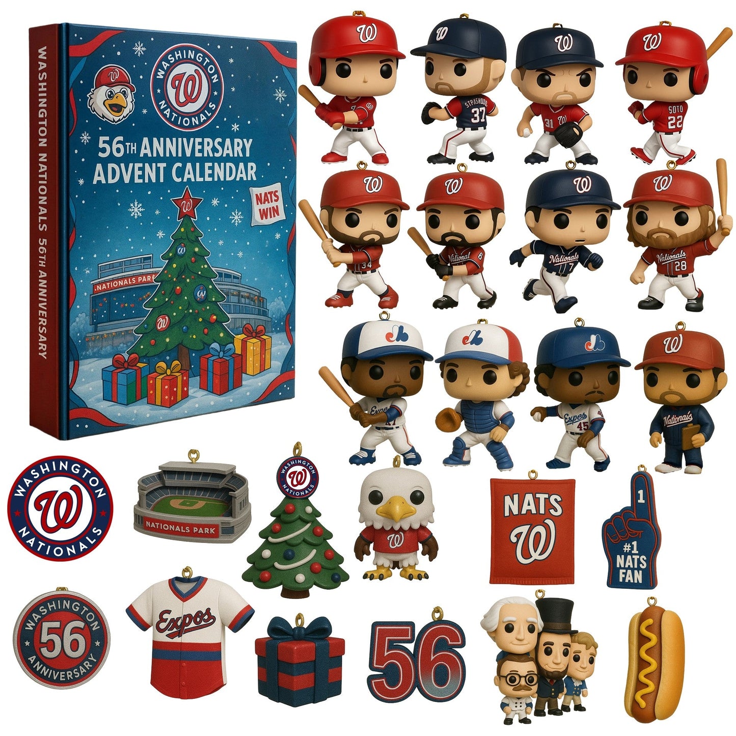 Washington Nationals Advent Calendar 2025 56TH ANNIVERSARY
