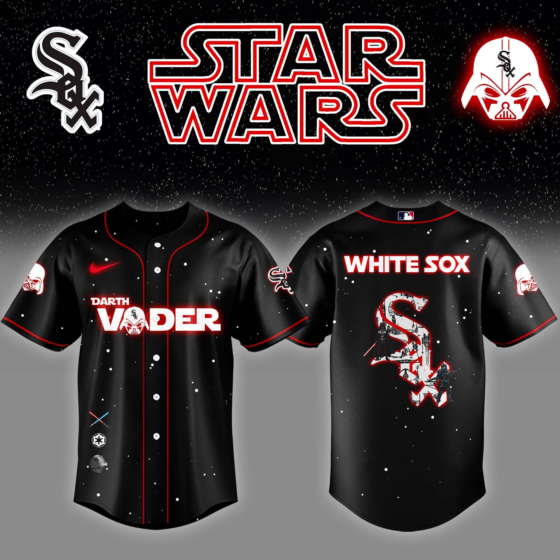 Chicago White Sox x Stars Wars Darth Vader Night Baseball Jersey Editions Limited v2